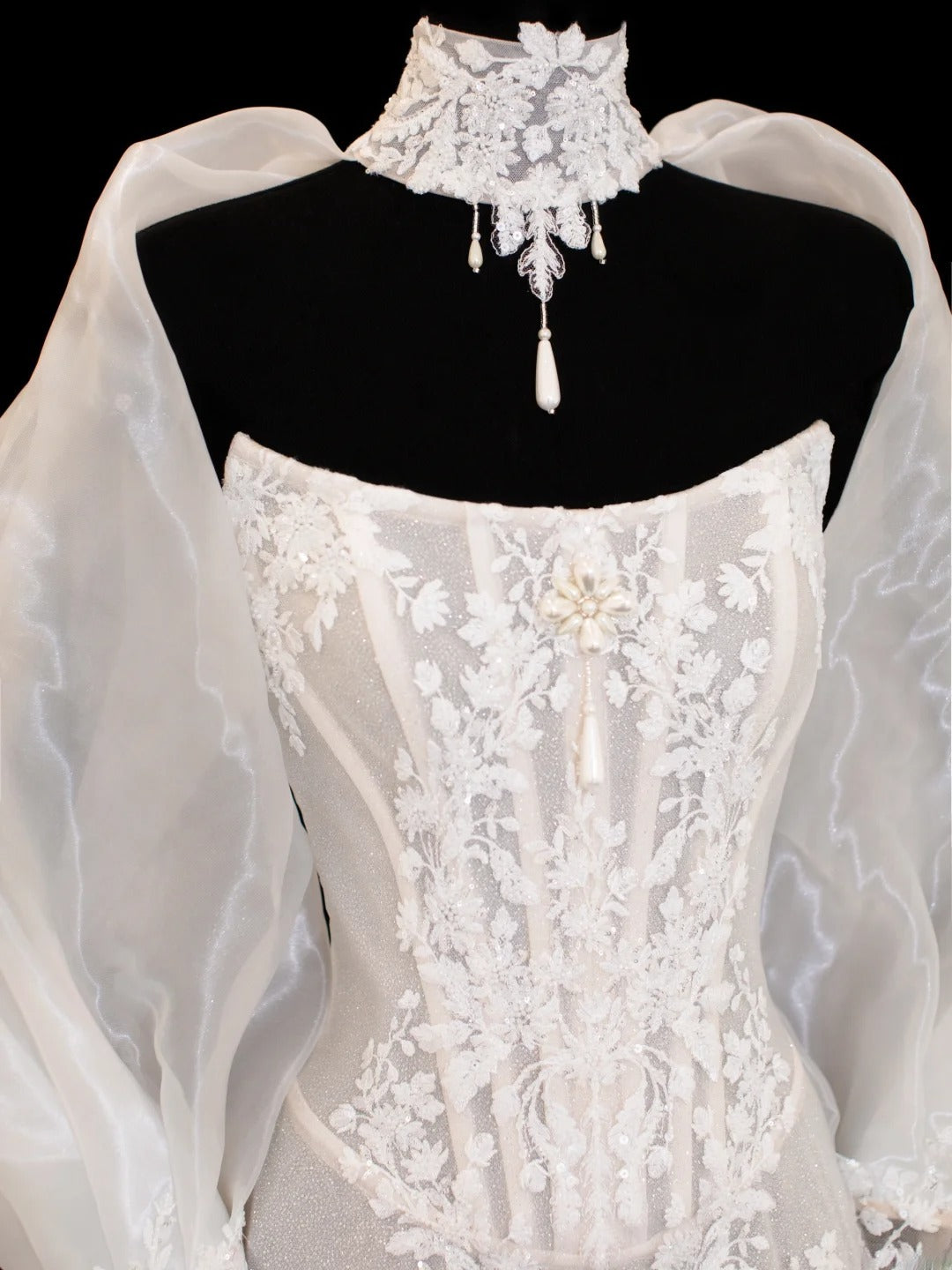 Wedding Gowns Dresses Elegant Modest for Bride Mermaid Strapless With Sleeves Cape White Petite/Plus Size Bridal Gown For Women SA037