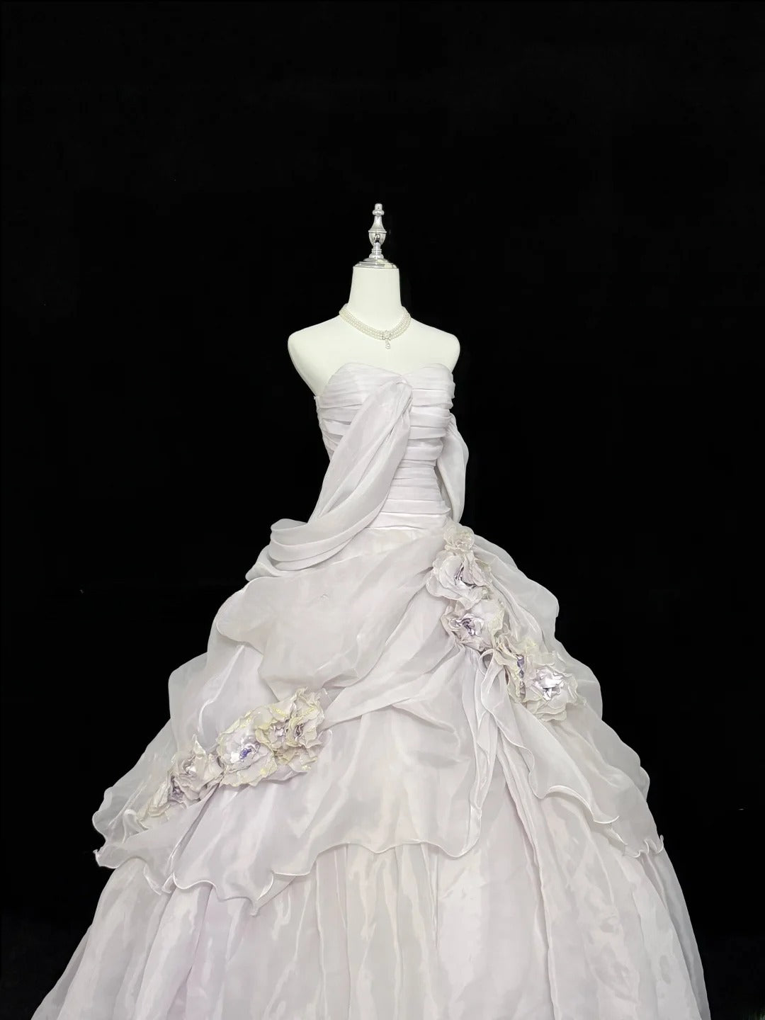 Fairy-tale Ball Gown Sweetheart Light Lilac With Tiered Layers Quince Dress Voluminous Sweet 16 Sweet Sixteen Outfits Vestido de RB7409