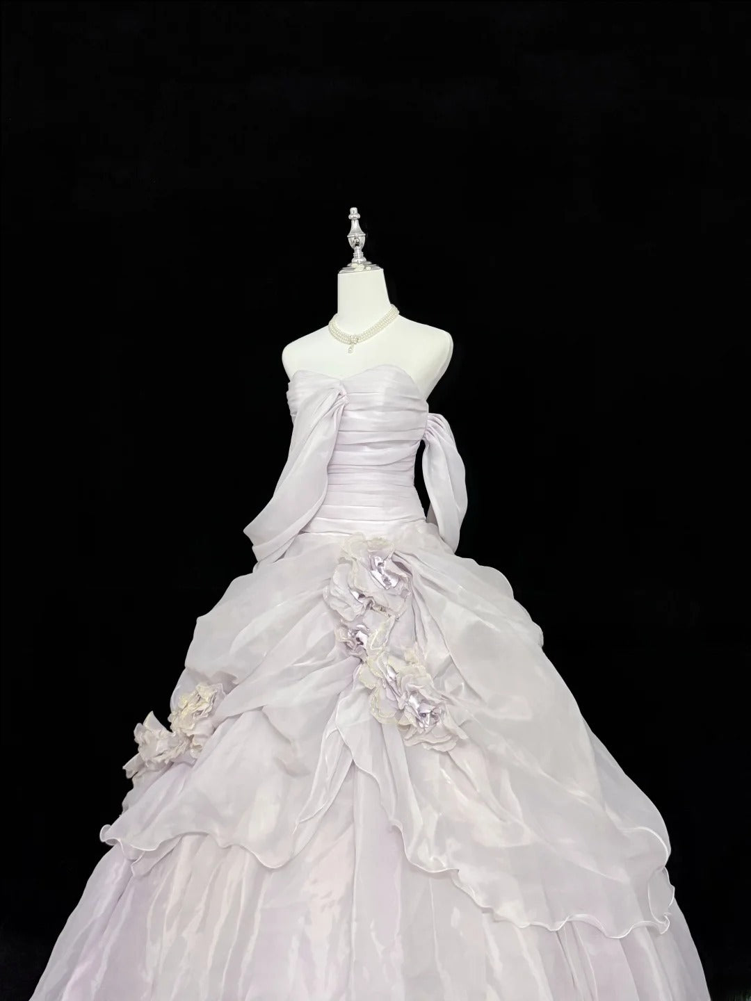 Fairy-tale Ball Gown Sweetheart Light Lilac With Tiered Layers Quince Dress Voluminous Sweet 16 Sweet Sixteen Outfits Vestido de RB7409