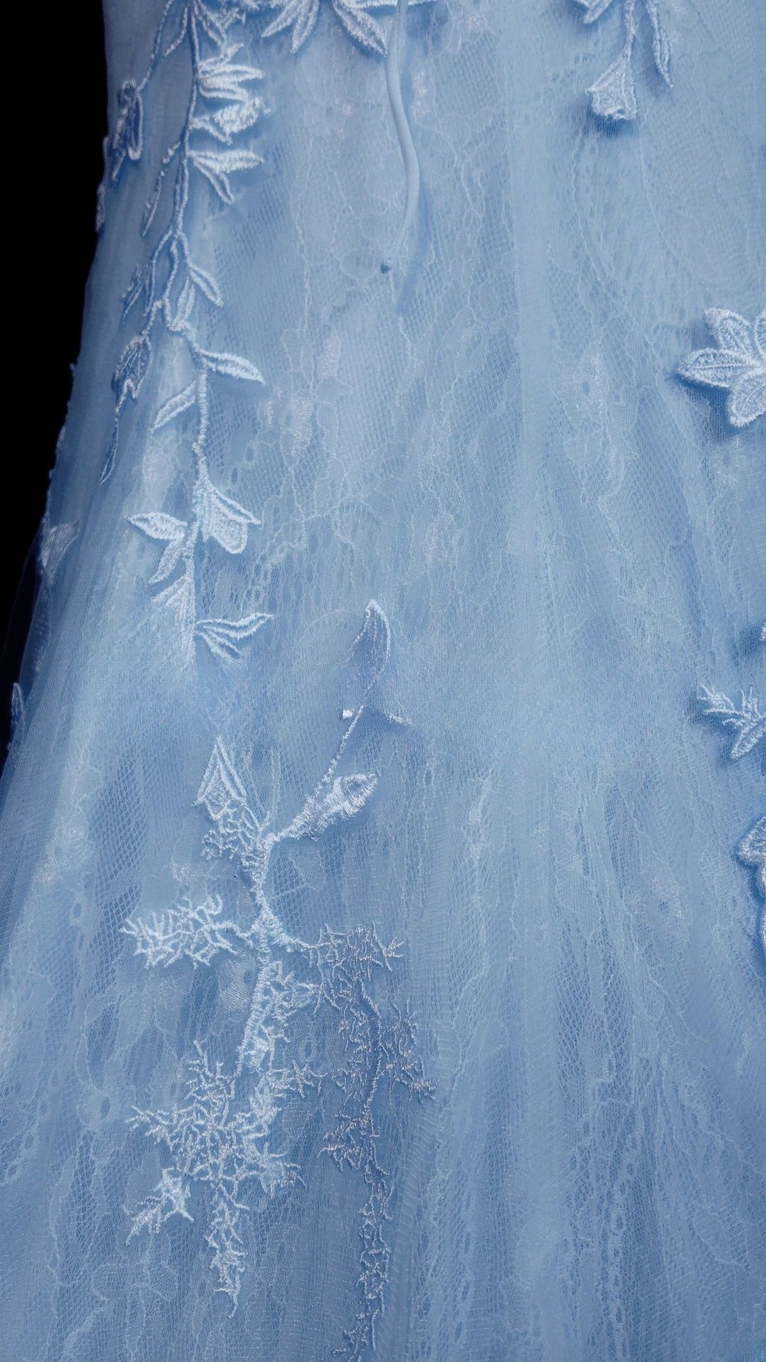 Light Sky Blue Prom Dress Inspo Mermaid Sweetheart Lace Modest With Slit Formal Party Gown RB9840