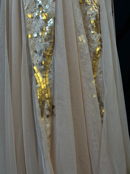 Elegant Prom Dresses Mermaid Sweetheart With Gold Sequined Evening Dress Formal Outfits RB5847