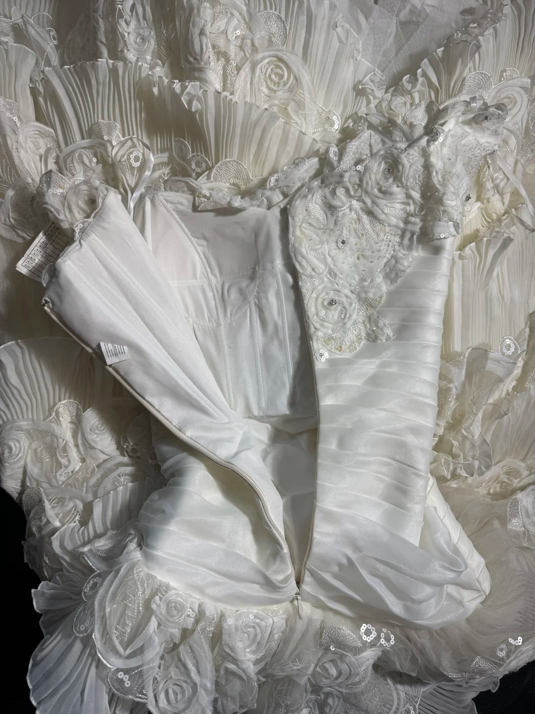 Boho Mermaid Off The Shoulder With Short Sleeves White Lace Tiered Long Vintage Fitted 1920s Wedding Dresses AS041