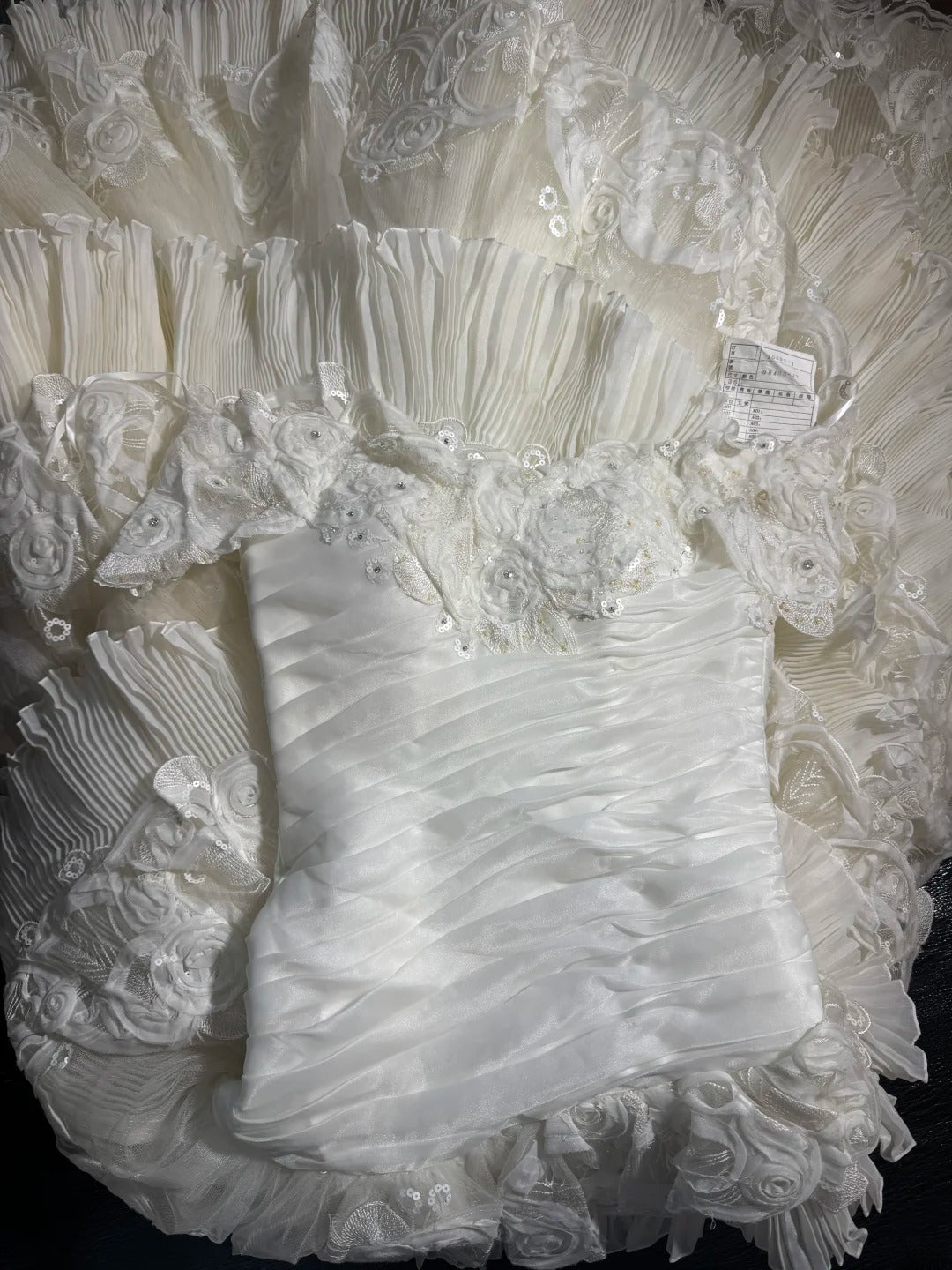 Boho Mermaid Off The Shoulder With Short Sleeves White Lace Tiered Long Vintage Fitted 1920s Wedding Dresses AS041