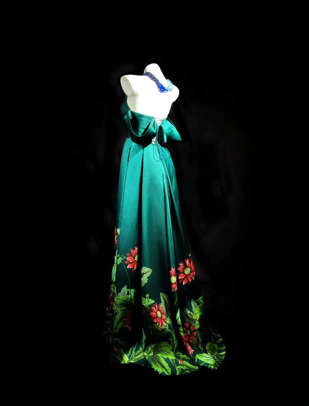 Classy Prom Dresses A Line Off The Shoulder Green Satin With Sleeves Evening Dress Formal Outfits RB5850
