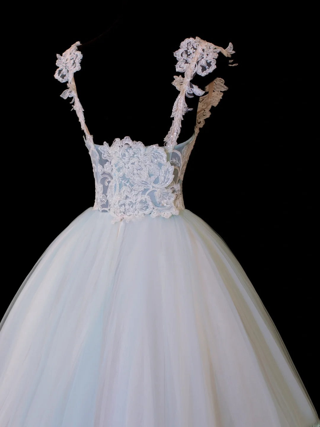 Modest Prom Dress Aesthetic Ball Gowns Off The Shoulder Tulle Blue Style Impress Long Prom Dresses Party Formal Gown SA045