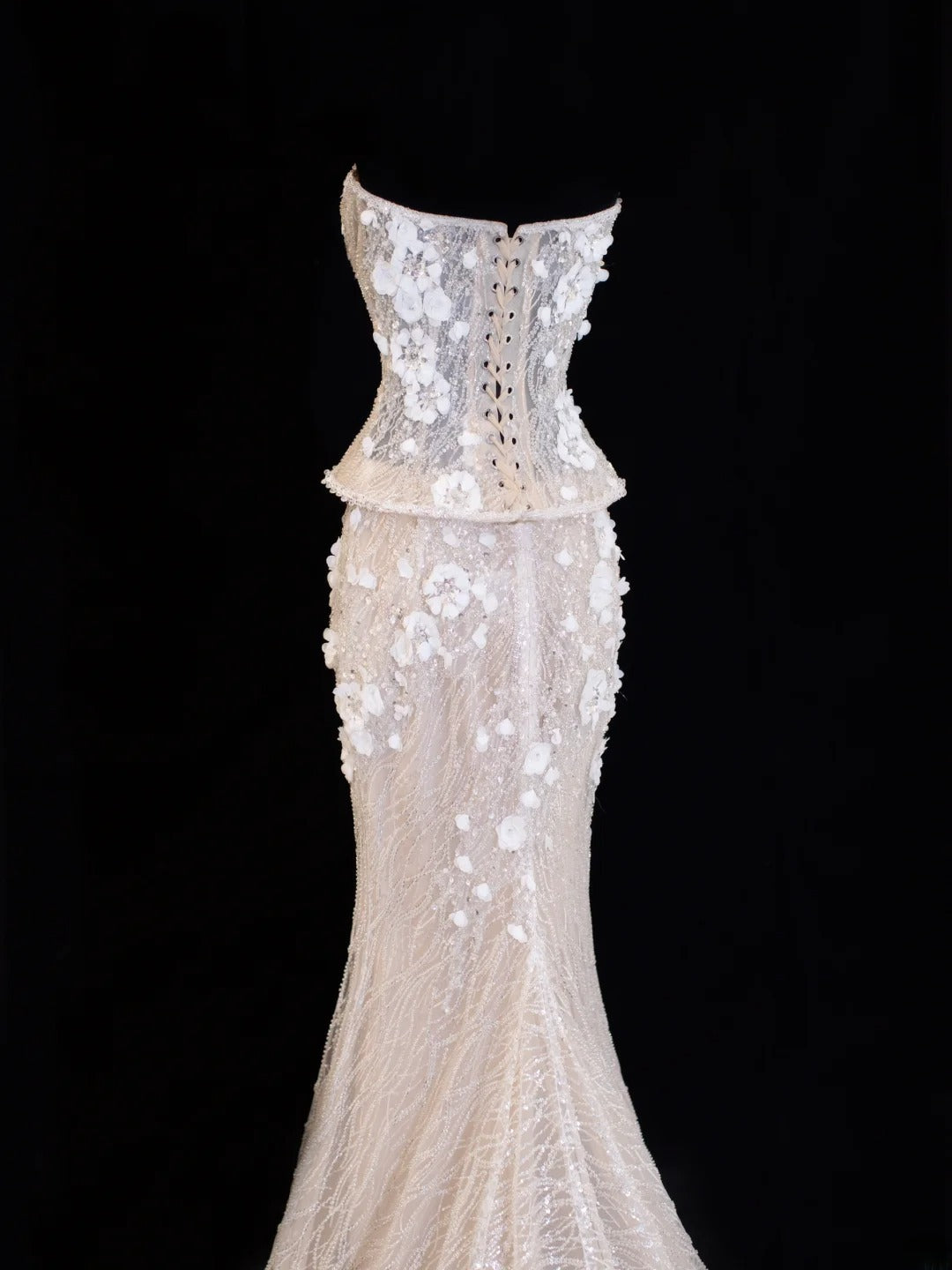 Wedding Gowns Dresses Romantic Mermaid for Bride Sweetheart With Lace Sequin White Petite/Plus Size Bridal Gown For Women SA047