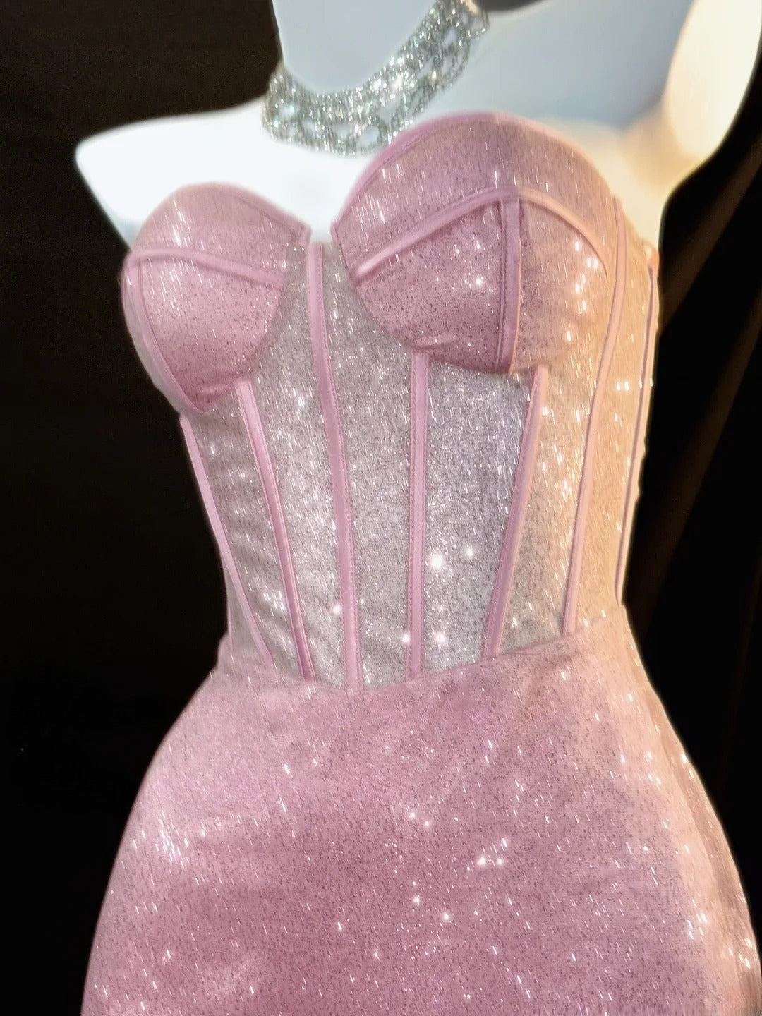 Vintage Prom Dresses Mermaid Sweetheart Sleeveless Pink Sequin Long Evening Formal Outfits RB3452