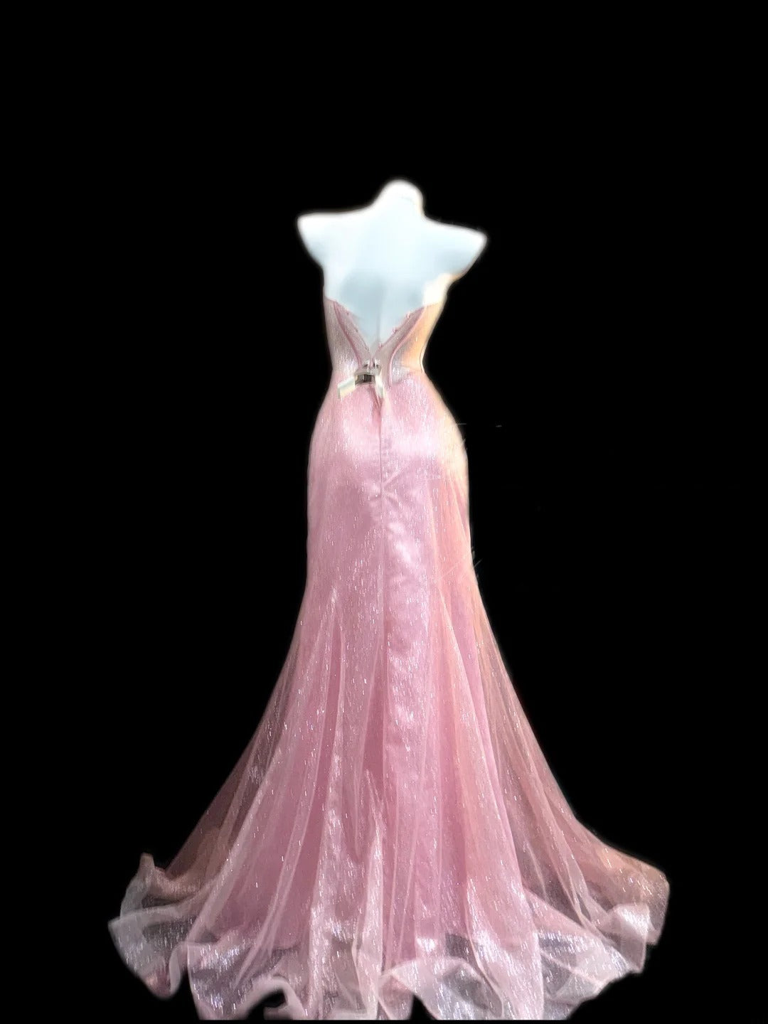 Vintage Prom Dresses Mermaid Sweetheart Sleeveless Pink Sequin Long Evening Formal Outfits RB3452