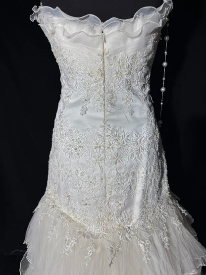 Dream Long Wedding Gowns 70s Unique Dresses Mermaid Sweetheart Bohemian Style for Bride With Lace Fitted Petite/Plus Size Bridal Dress AS051