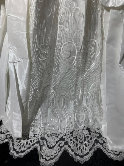Vintage Long Wedding Gowns 1960s Dresses Ball Gown Sweetheart Style for Bride Satin With Pleated Train White Bridal Gown AS052