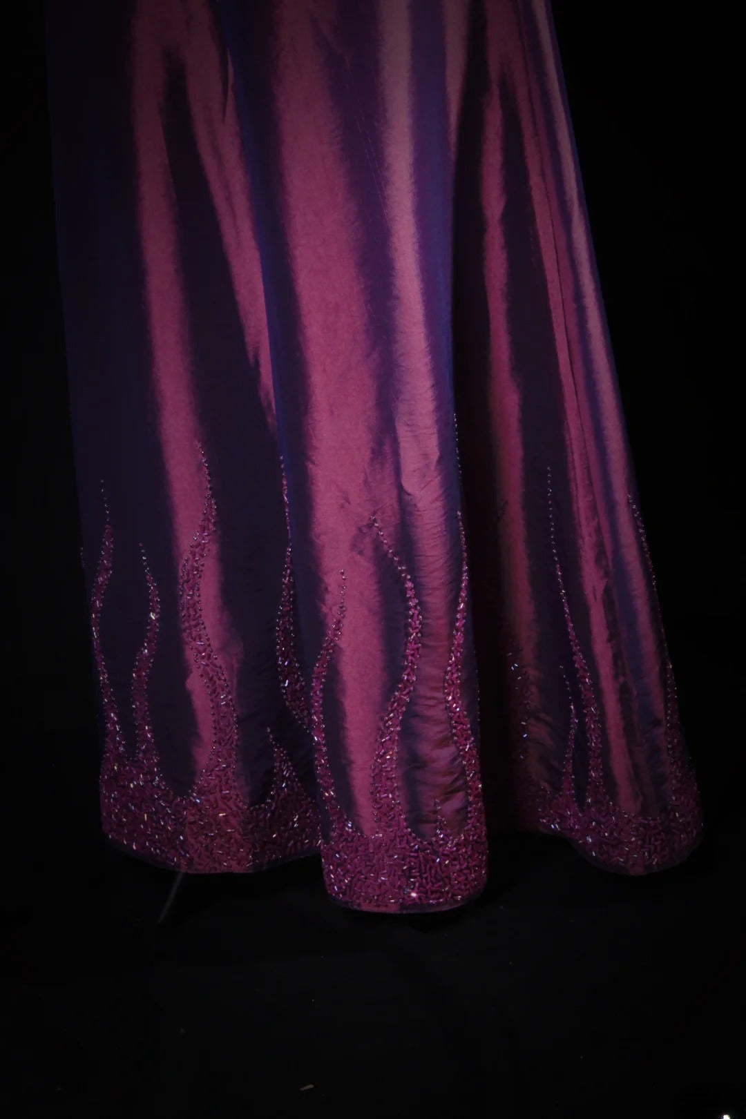 Vintage Mermaid Sweetheart Grape Taffeta Long Party Dress With Beads 1950s Retro Classy Birthday Dinner Prom Dress AS053