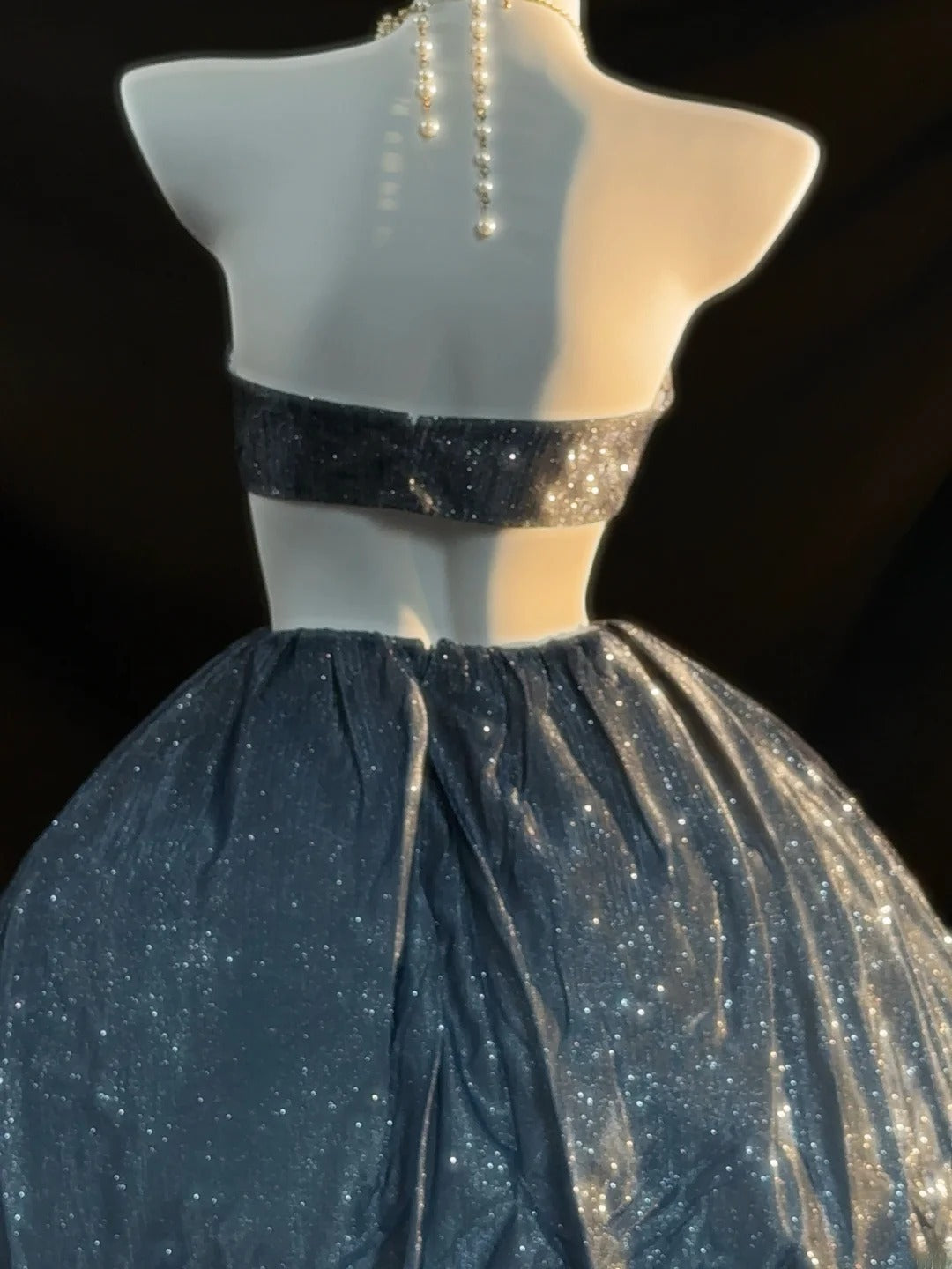 Pretty Ball Gown Strapless Blue Mini Graduation Dresses Short Sequin Inspo Senior Homecoming Outfits RB3456