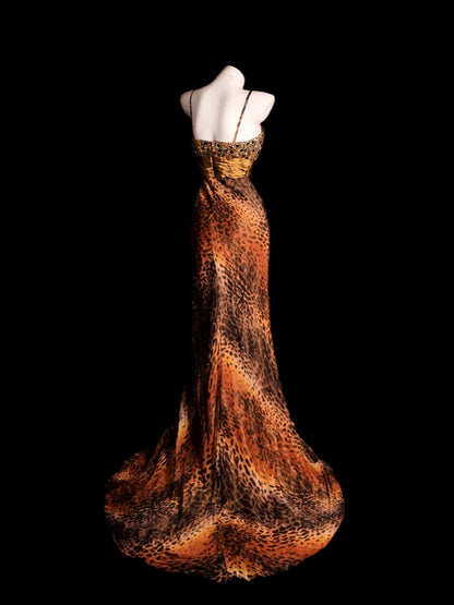 Prom Dress Mermaid Spaghetti Straps Modest Floor Length Formal Party Gown RB9856