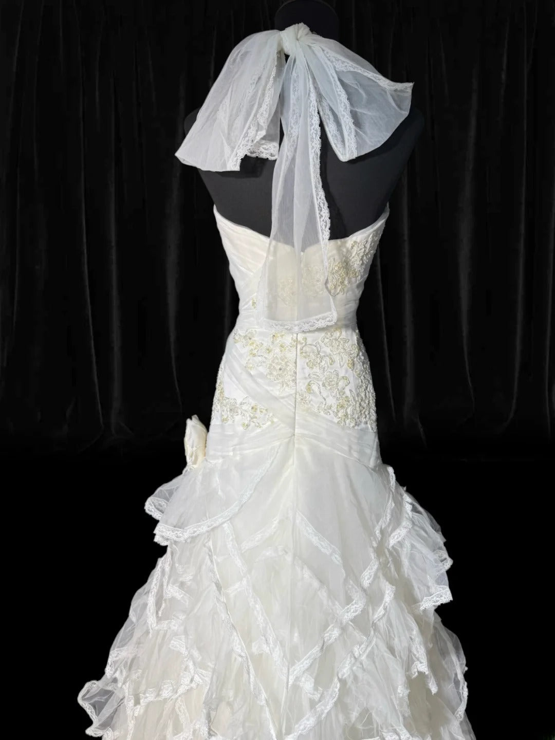 Timeless Long Wedding Gowns 70s Ideas Classy Halter Dresses Mermaid Bohemian Style for Bride With Fitted Pleated Tiered Bridal Gown AS055