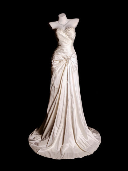 Vintage Wedding Dress Mermaid Sweethart Appliques Ivory Bridal Gown for Big Day RB9858