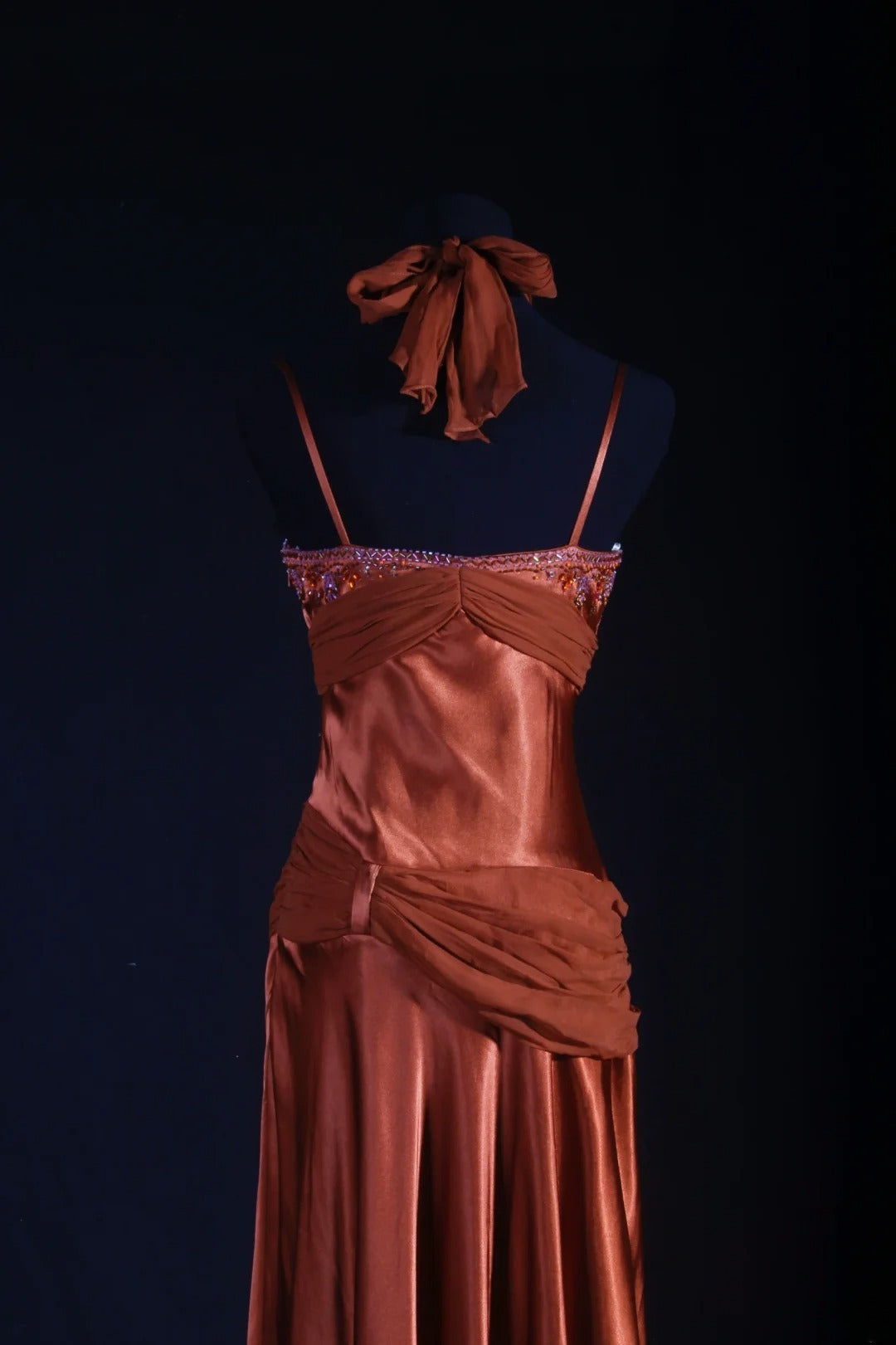 Vintage Sheath Halter Spaghetti Strap Satin Lace Party Dress With Beads 1950s Retro Classy Birthday Dinner Prom Dress AS059