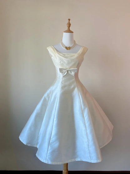 Vintage Ball Gown Ivory Knee Length Party Dresses Homecoming Dress Cocktail Gown RB9046