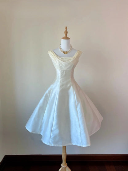 Vintage Ball Gown Ivory Knee Length Party Dresses Homecoming Dress Cocktail Gown RB9046