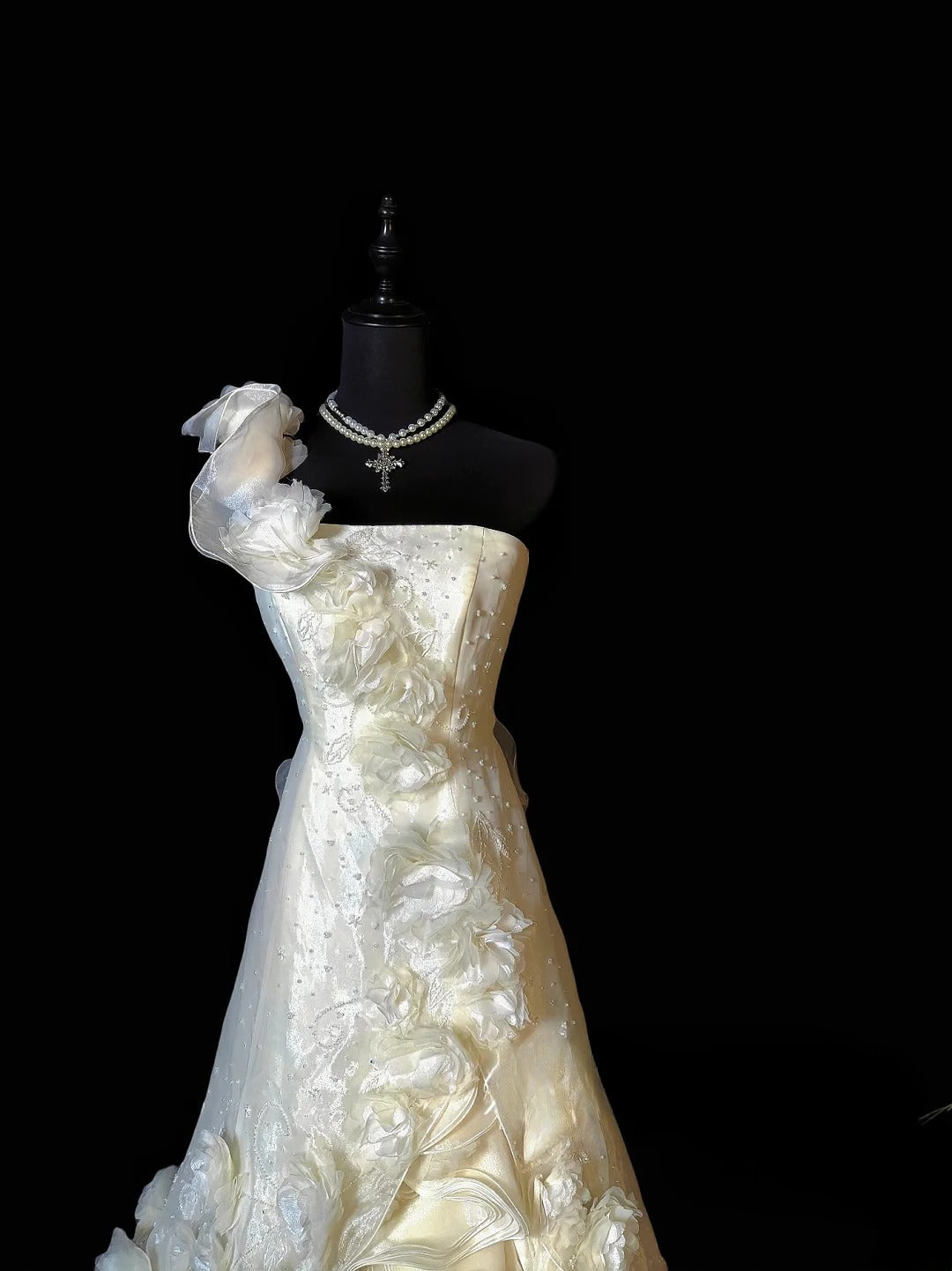 Vintage Ball Gown One Shoulder 2000s With Tiered Long Autumn Winter Bridal Dress Wedding Dresses RB8820