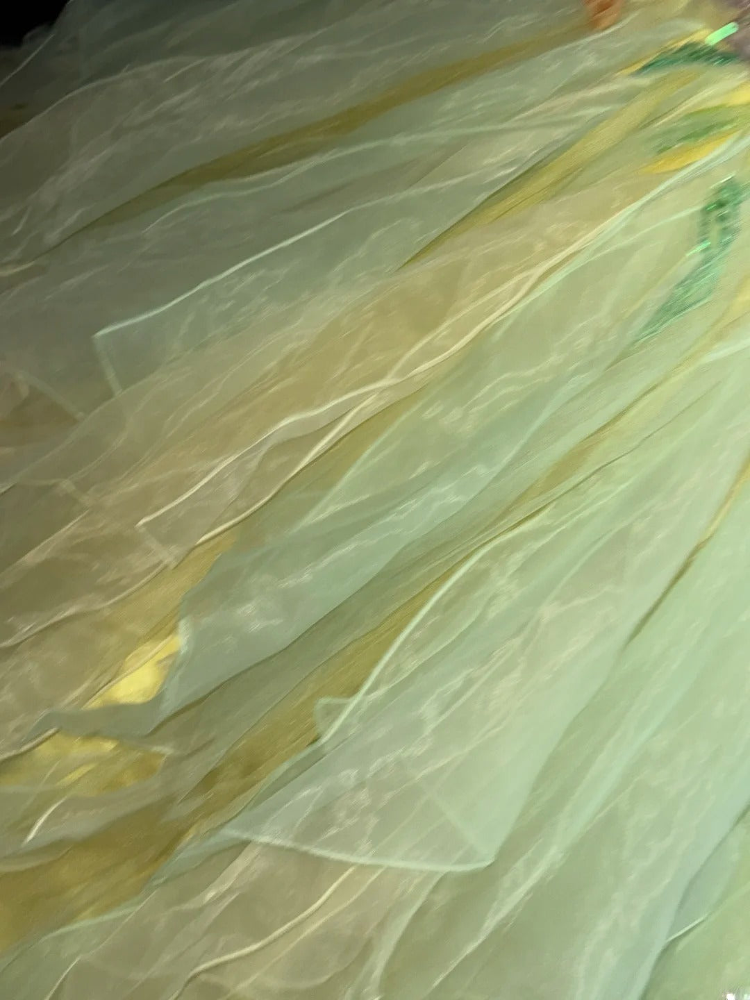 Cute Ball Gown Halter Sleeveless Yellow Tulle With Ruffles Flowers Long Quinceanera Dress vestido de 15 de cenicienta RB3464
