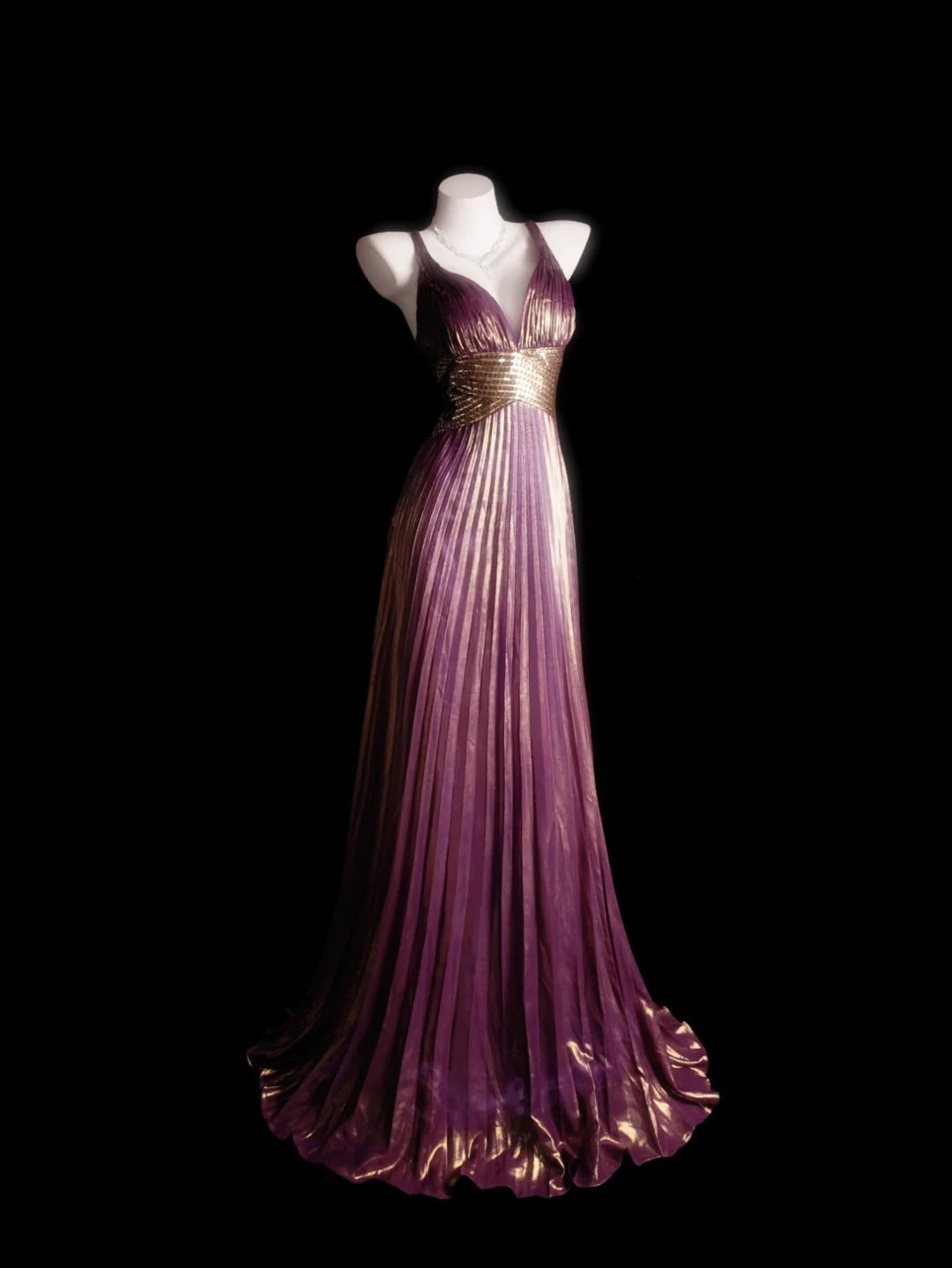 Grape Prom Dress A Line Spaghetti Straps With Ruched Beading Modest Floor Length Formal Party Gown RB9870