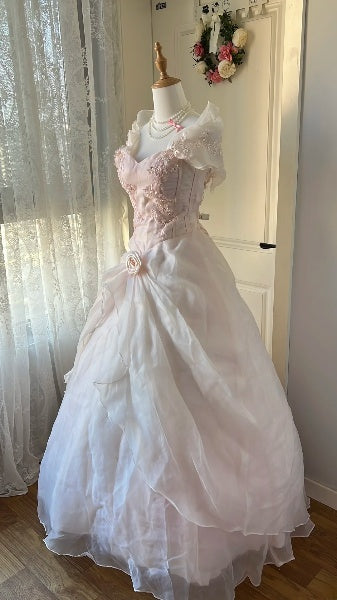 Dream Sweet 16 Dresses Long Sweetheart With Lace Appliques Ball Gown Sweet Sixteen Party Birthday Gown RC0439