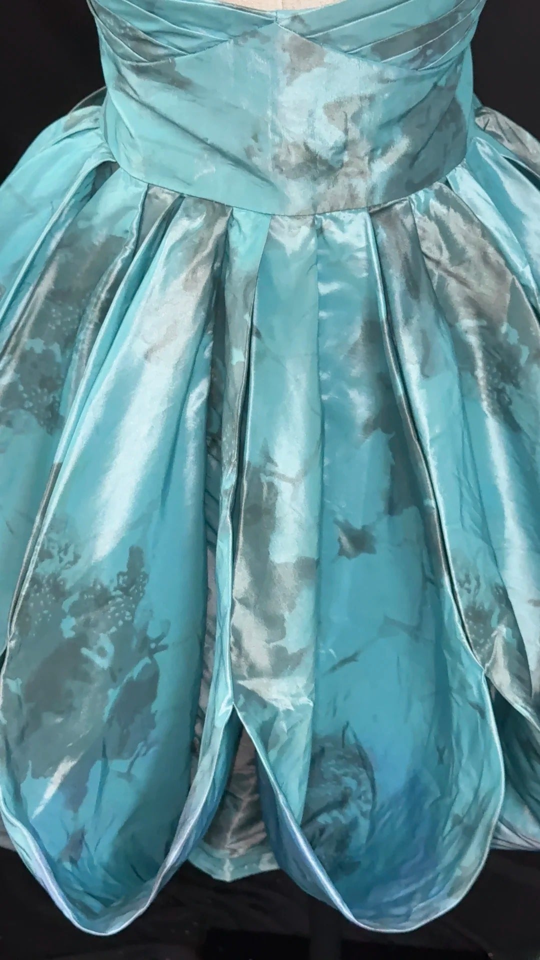 Elegant Ball Gown Halter Blue Satin Party Dress Short Mini 18th Birthday Dresses Hoco Outfits RB3466
