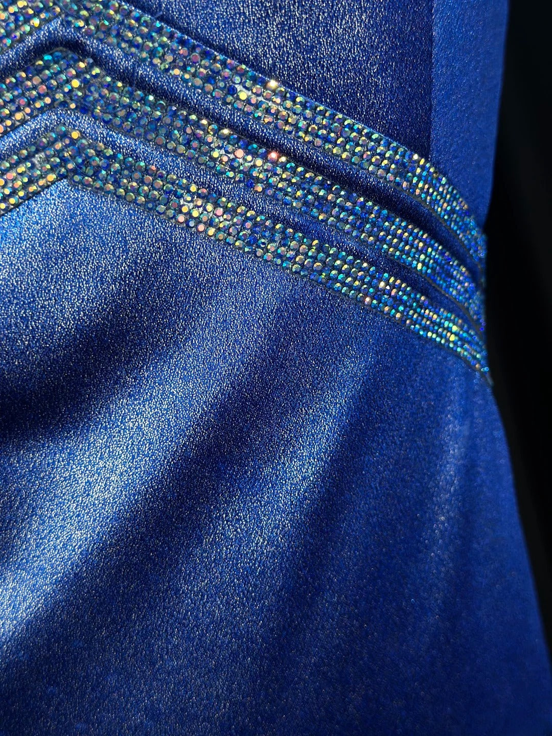 Vintage 90s Prom Dresses Mermaid V Neckline Royal Blue Satin With Long Backless Beading Evening Dress Formal Outfits RB5877