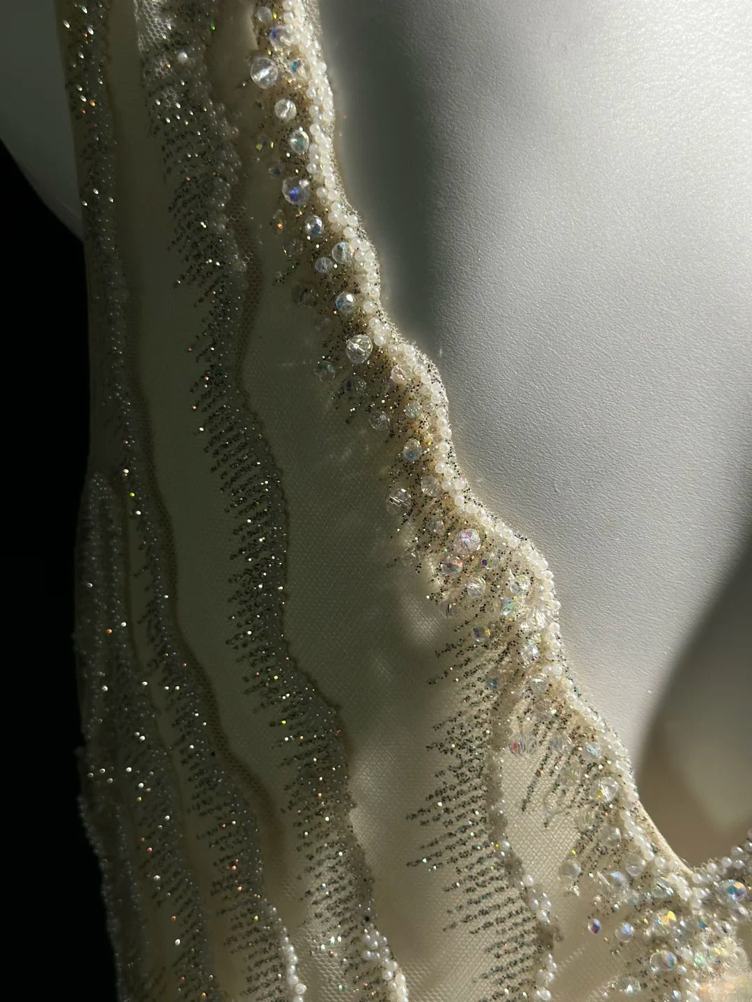 Vintage 90s Prom Dresses Mermaid V Neckline Champagne Sequined With Slit Beading Evening Dress Formal Outfits RB5878