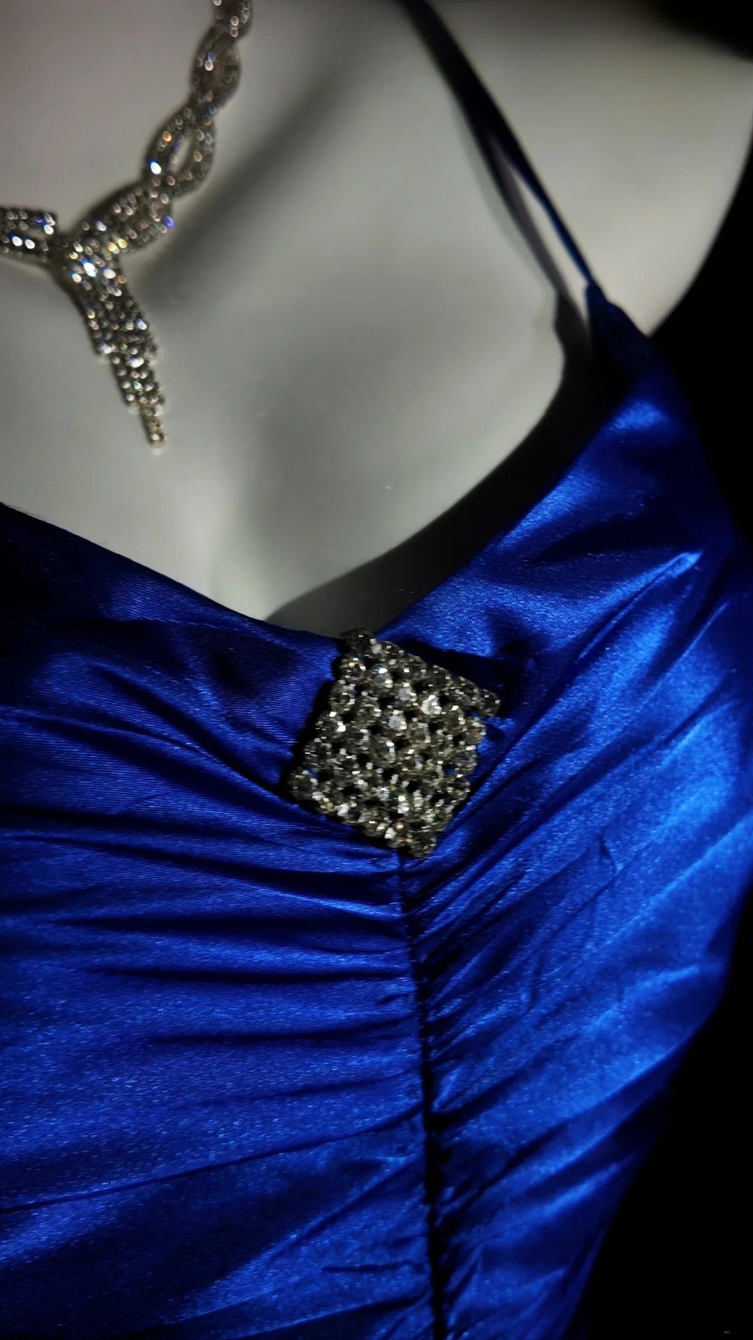 Royal Blue Prom Dress Mermaid Spaghetti Straps With Backless Modest High Low Formal Party Gown RB9877