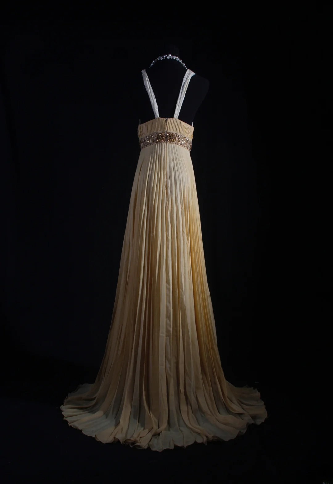 Women's Cocktail Party Gowns 80s A line V Neck Chiffon Pleated With Beads Long Graduation Dinner Outfits Prom Dresses AS075