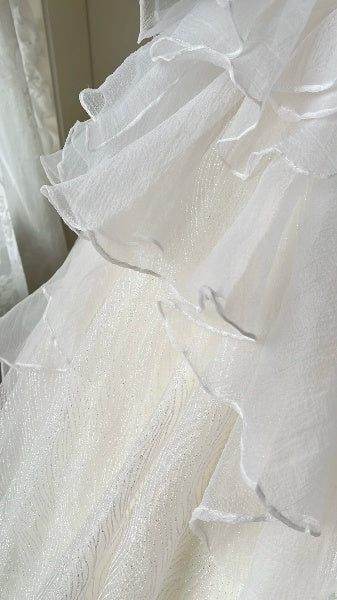 Dream Sweet 16 Dresses Long V Neck White Tulle Ball Gown Sweet Sixteen Party Birthday Gown RC0446