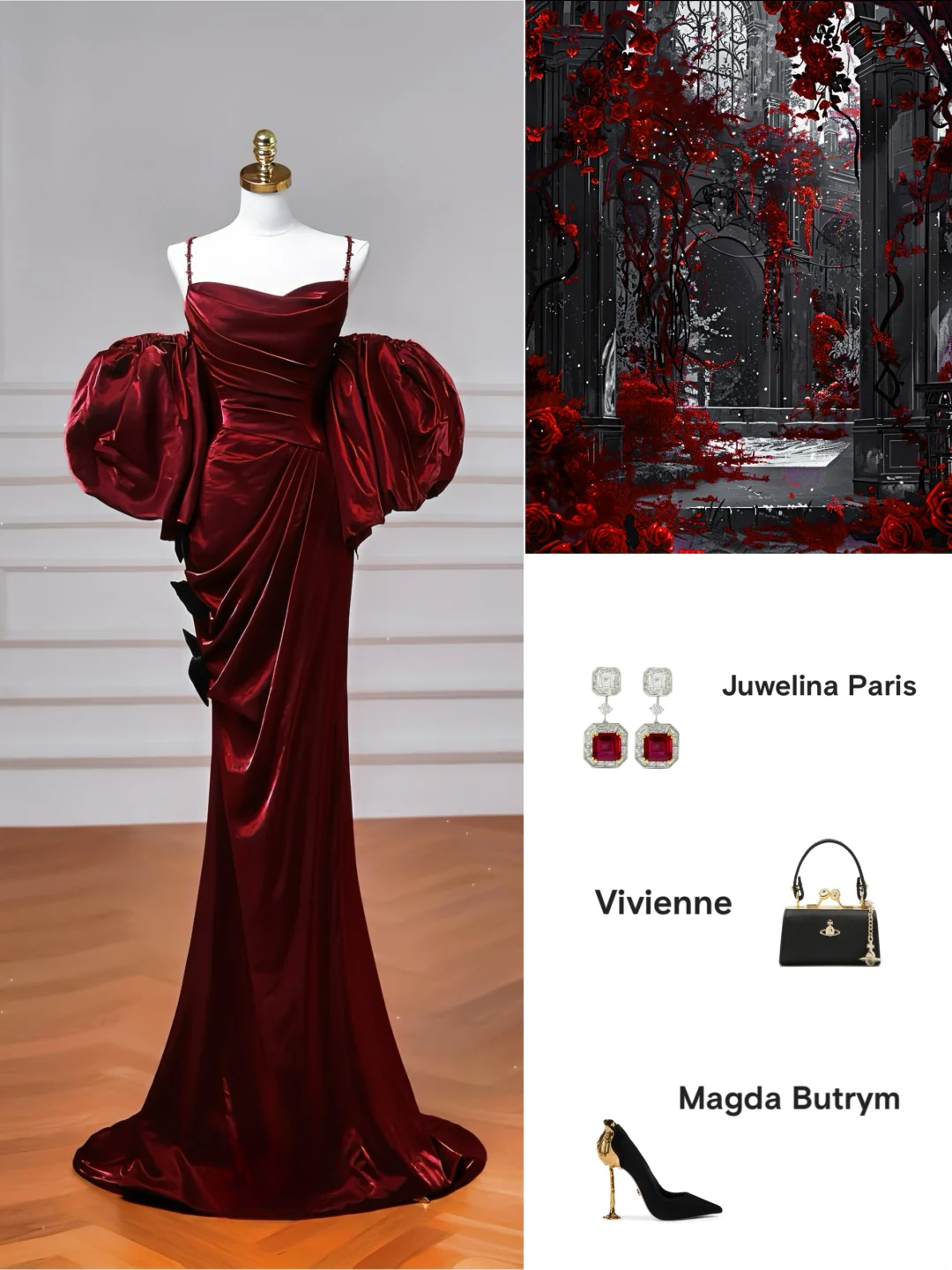 Classy Mermaid Spaghetti Straps Burgundy With Sleeves Long Formal Prom Dresses Dance Night Outfits Party Gowns AQ077