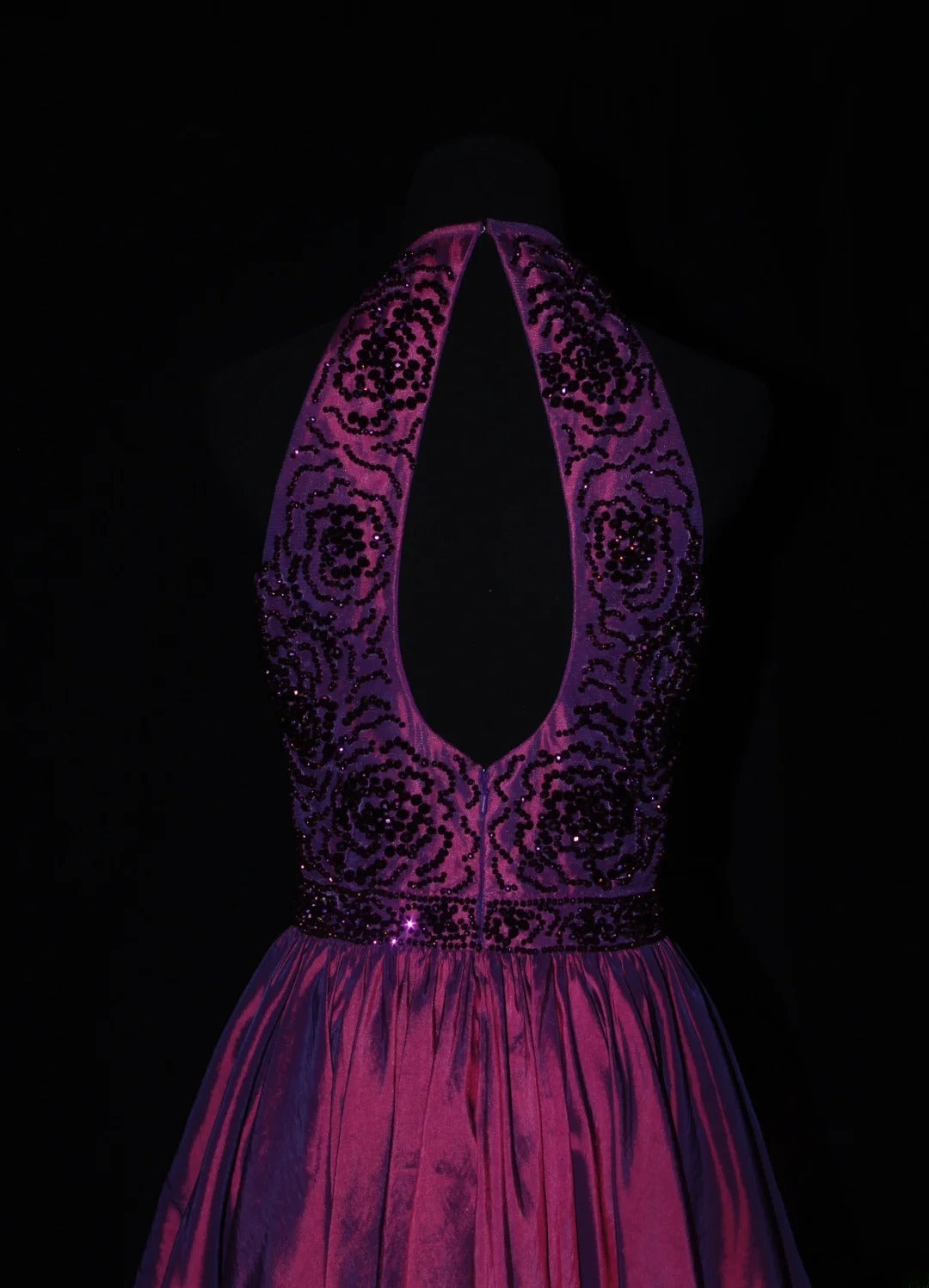 Cute Ball Gown Halter Grape Taffeta With Beads Short 18th Birthday Dress Homecoming Dresses Cocktail Gown AS079