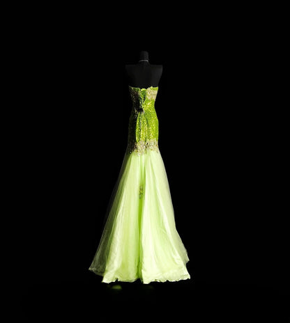 Vintage Mermaid Sweetheart Green Long Prom Dress With Appliqued Formal Dress Party Dresses RB7073