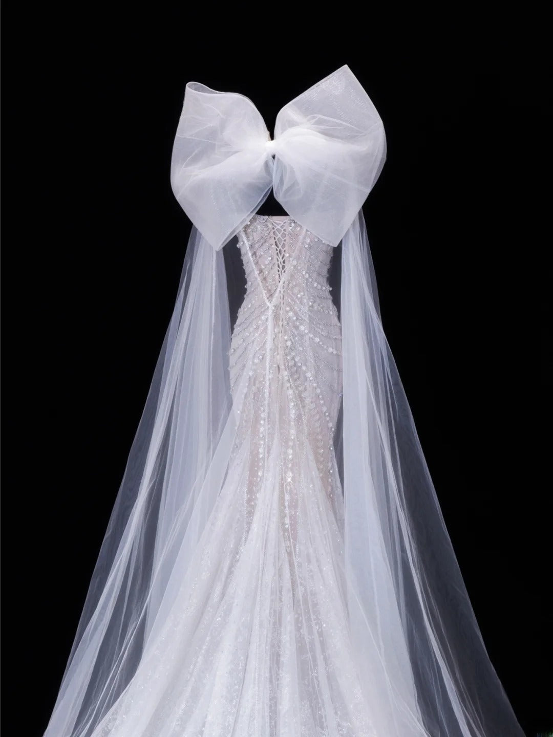 Timeless Wedding Gowns Dresses Romantic Mermaid Spaghetti Strap for Bride Tulle With Silver Beadings White Petite/Plus Size Bridal Gown For Women SA082