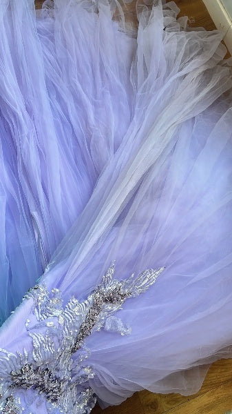 Lilac Prom Dress Long Mermaid Sweetheart With Lace Appliques Formal Party Gown For Women RC0450