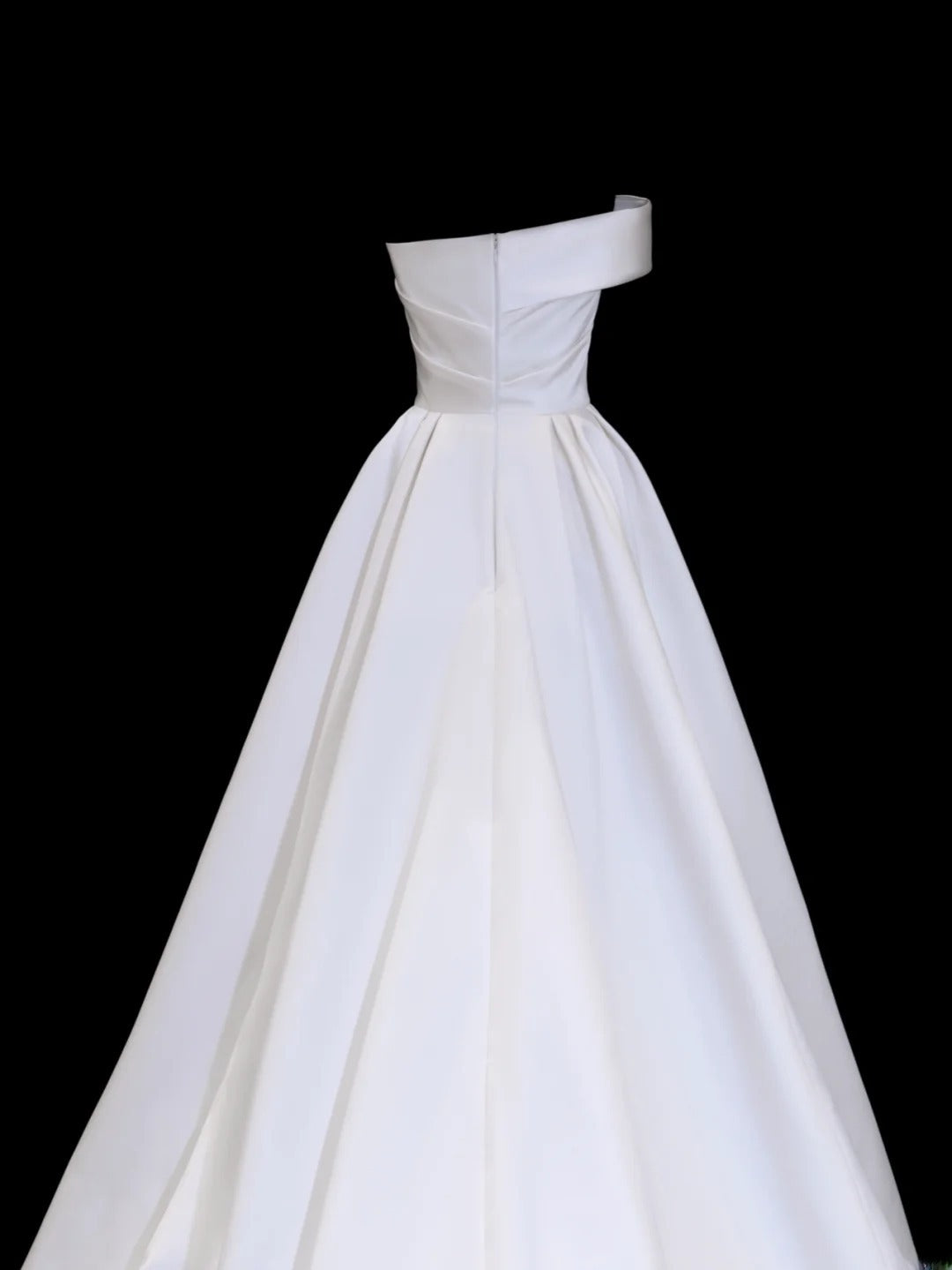 Elegant Women's Ball Gown Sweetheart With Pleated Sleeves White Long Wedding Gowns Dresses SA083