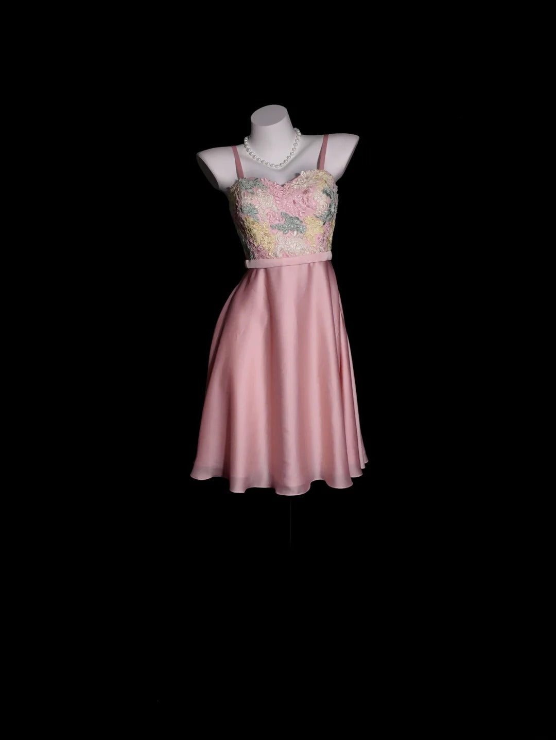 Vintage Hoco Dress A line Spaghetti Straps Pink Chiffon Short Homecoming Party Dress RB9890