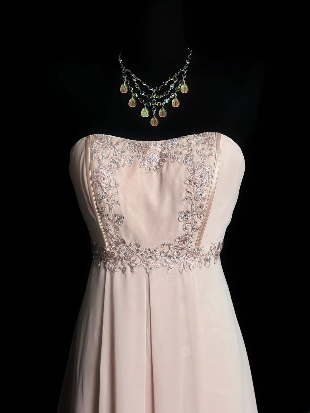 Vintage 80s Prom Dresses A line Sweetheart Light Pink Chiffon With Beading Lace Long Evening Dress Formal Outfits RB5896
