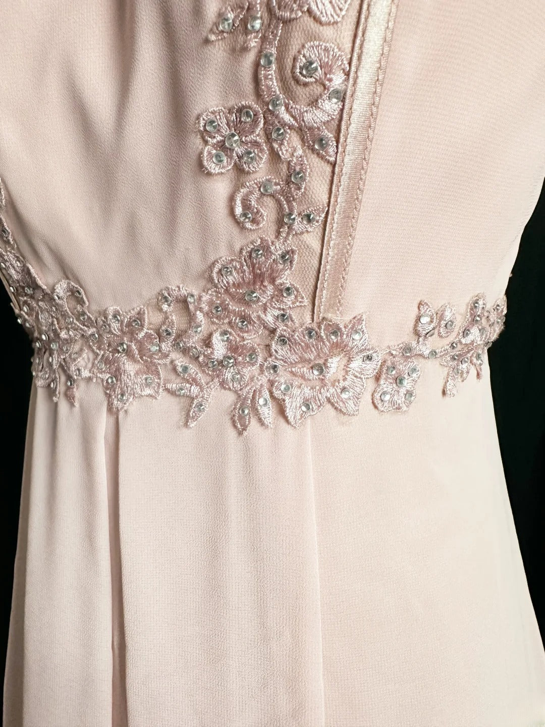 Vintage 80s Prom Dresses A line Sweetheart Light Pink Chiffon With Beading Lace Long Evening Dress Formal Outfits RB5896