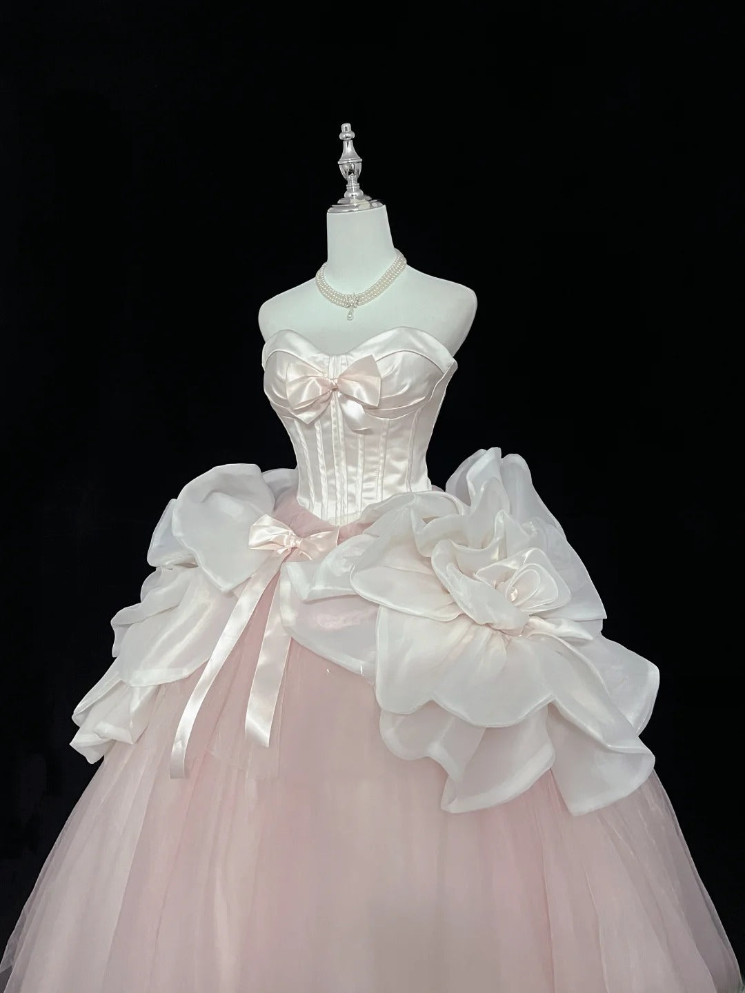 Cute Ball Gown Sweetheart Organza Tulle With Flowers Quince Dress Voluminous Sweet 16 Sweet Sixteen Outfits Vestido de 15 RB7461