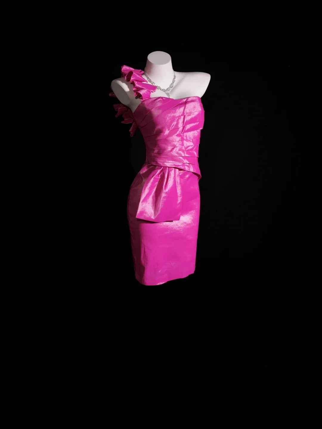 Sexy Hoco Dress Sheath One Shoulder Pink With Ruched Short Homecoming Party Dresses RB9895