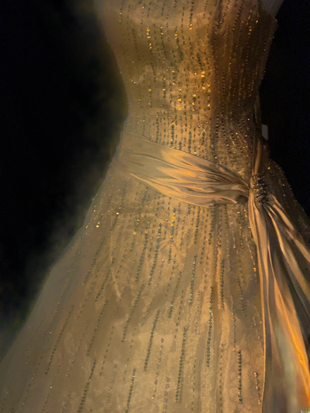 Princess Ball Gown Strapless Gold Satin Sleeveless With Beading Long Quinceanera Dress vestido de 15 de cenicienta RB3486