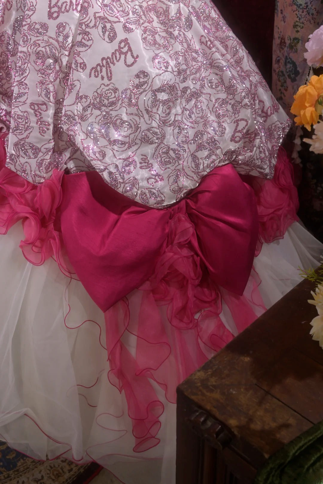 Pretty Ball Gown Strapless Pink Sequin With Tiered Long Quince Dress Quinceanera Dresses Formal Birthday Outfits RB8115
