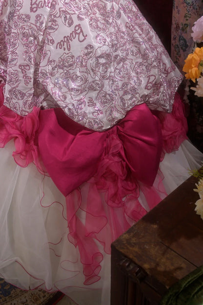 Pretty Ball Gown Strapless Pink Sequin With Tiered Long Quince Dress Quinceanera Dresses Formal Birthday Outfits RB8115