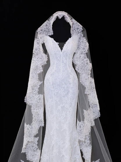 Timeless Wedding Gowns Dresses Romantic Mermaid Sweetheart for Bride Lace White Petite/Plus Size Bridal Gown For Women SA101