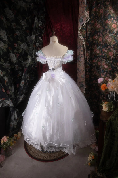 Cute Ball Gown Off The Shoulder Lilac Tulle With Appliqued Long Quince Dress Quinceanera Dresses Formal Birthday Outfits RB8119