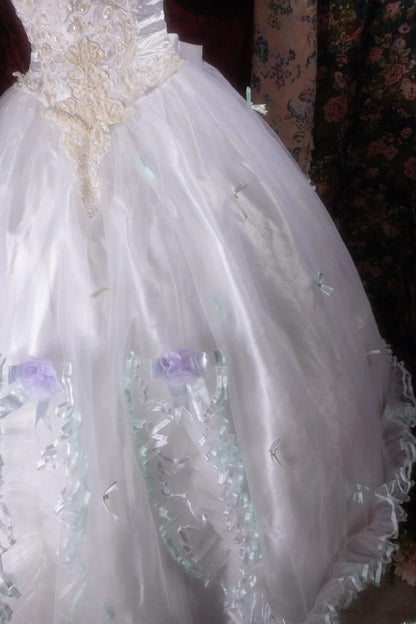 Cute Ball Gown Off The Shoulder Lilac Tulle With Appliqued Long Quince Dress Quinceanera Dresses Formal Birthday Outfits RB8119