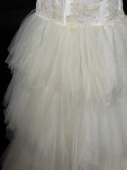 White Prom Dresses Mermaid Sweetheart Tulle Sleeveless For Women Long Evening Formal Outfits RB3569
